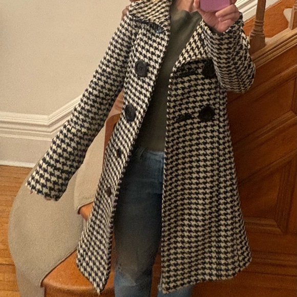 Soia & Kyo wool houndstooth mid-length length coat - Picture 10 of 10